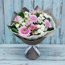 Букет цветов из:  Герберы, Альстромерии и Хризантемы в Калистово