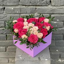Цветочная композиция из Розы в коробке #REPLACE_PRED# Калистово
