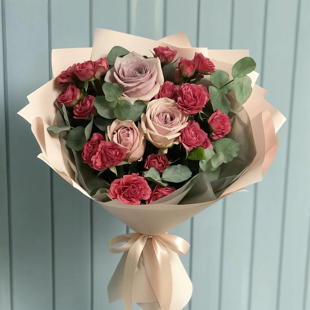 Букет цветов из: Гвоздики и Розы в Калистово