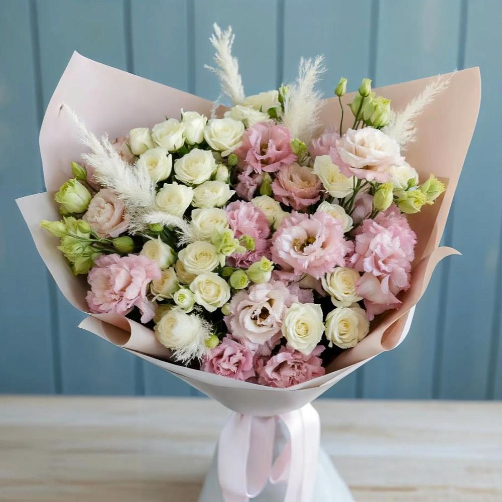 Букет цветов из: Альстромерии и Розы в Калистово