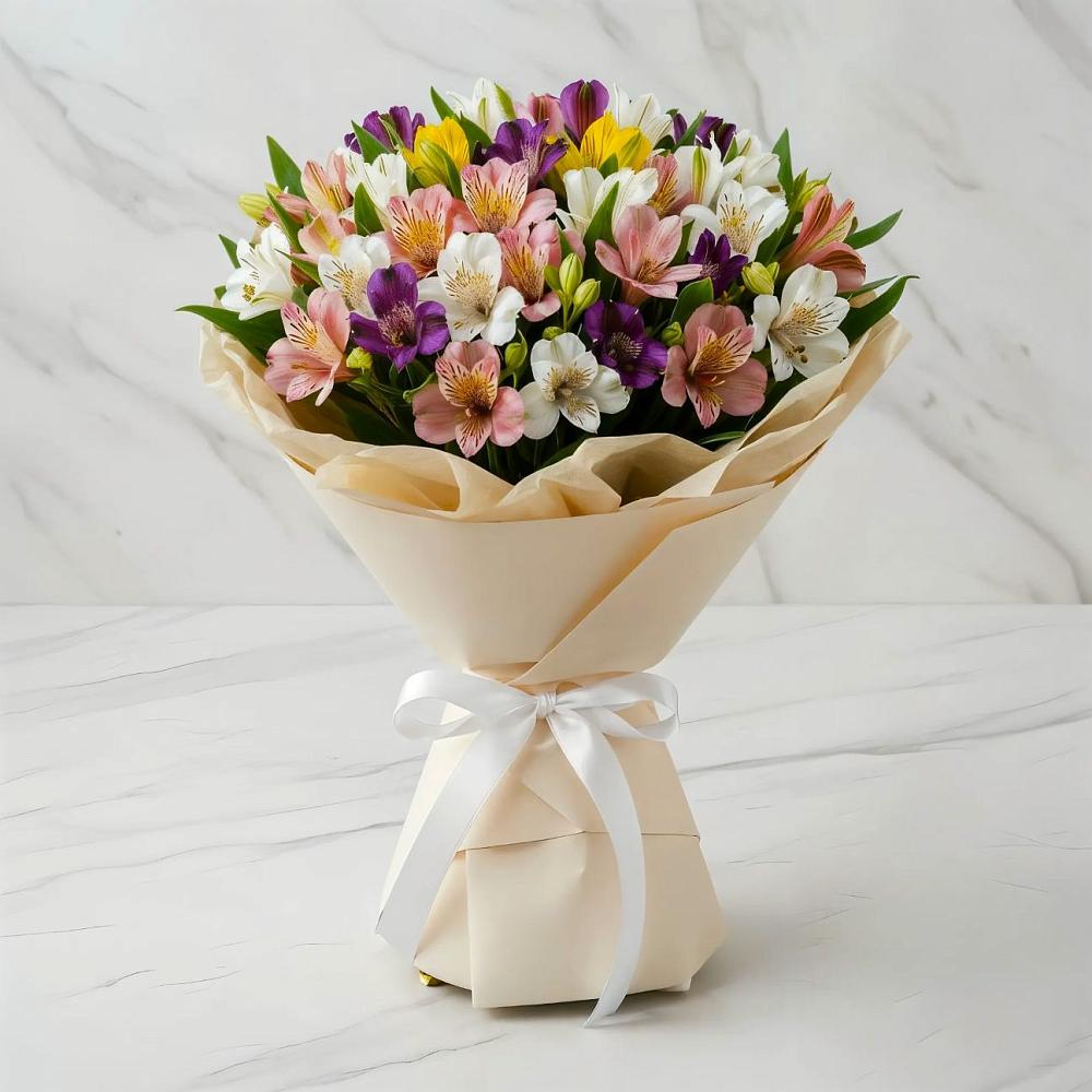 Букет цветов из: Альстромерии в Калистово