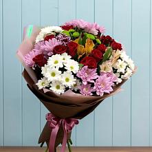 Букет цветов из:  Розы, Хризантемы и Альстромерии в Калистово