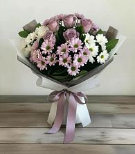 Букет цветов из:  Хризантемы и Розы в Калистово