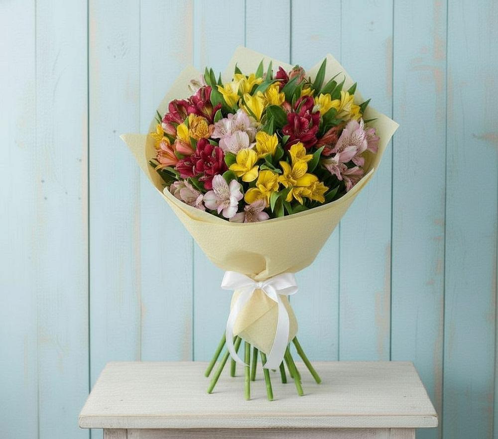 Букет цветов из: Альстромерии в Калистово