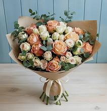 Букет цветов из:  Альстромерии и Розы в Калистово